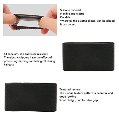 3pcs Barber Clipper Bands, Silicone Anti Slip Wear Resistant Tool Protective Sleeve for Barbers Electric Clip Resistance Heat Baber