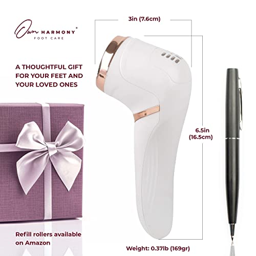 Own Harmony 2 Electric Foot Callus Removers with Vacuum and 6 Rollers Bundle - Professional Pedicure Tools for Pedi Feet Care Vac, Electronic Foot File CR2100 - Best for Hard, Dry, Cracked, Dead Skin
