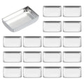 PH PandaHall 80pcs Empty Pans Aluminum Palette Pans Small Make Up Tins Rectangle Eyeshadow Palette Blush Lipstick Organizer for DIY Makeup Pressed Palettes Cosmetic 16x9.5x3.5mm