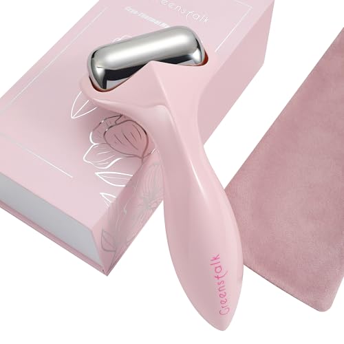 Greenstalk Ice Roller for Face & Eyes ? Medical-Grade Stainless Steel Cooling Face Roller for Puffiness Relief, Dark Circles, Skincare Routine ? Dual Cold & Warm Therapy, Ergonomic Design£¨1 unit£©