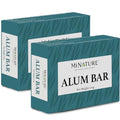 Mi Nature Pure Alum Bar 2 pack (100g*2) |Natural Phitkari Block |Potassium Alum Stone |Shaving Bar |Skin Astringent |Water Clarifier |Odor Control
