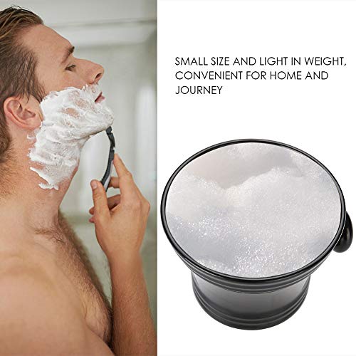 Shaving Bowl, Plastic Shaving Shave Soap Shaving Brush Set Shaving Soap Bowls Handle, Abs Men'S Shaving Foam Shaving Bowl For Shaving Soap Bowls Bowl, 11 11 8Cm(Black)