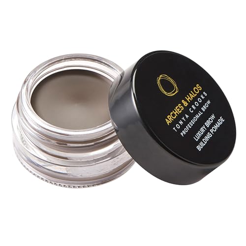 Arches and Halos Luxury Brow Building Pomade - Vegan Eyebrow Pomade - Creamy, Long Wearing Color for Clean, Defined Brows - Neutral Brown - 0.1 oz (Pack of 2)