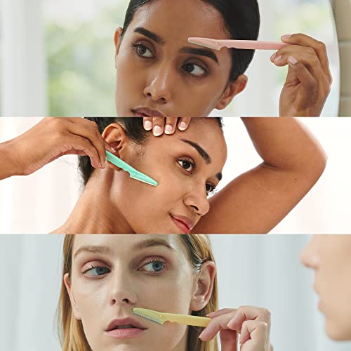 Tinkle Dorco Beauty & Grooming Bundle - Tinkle Dermaplaning Tool & Line-Up Razor, Complete Facial Hair Management Kit (12 Blades)