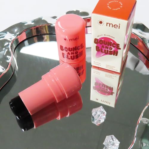 Mei Apothecary Bounce & Blush Jelly Blusher Stick, Black Honey Blush for Cheeks and Lips, Buildable Dewy