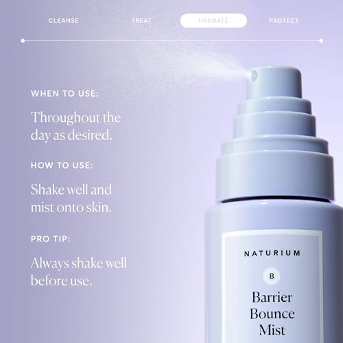 Naturium Barrier Bounce Mist, Hydrating Skincare with Urea, Squalane, Plant-Derived Ceramide & Aloe, 100 mL / 3.4 fl oz