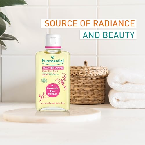 Puressentiel Organic Essential Skincare Oil - Nourishing, Soothing Blend Reduces Signs of Aging - Beneficial Essential Oils Made from Mother Earth - Eco-Friendly and Pure Ingredients - 3.38 oz