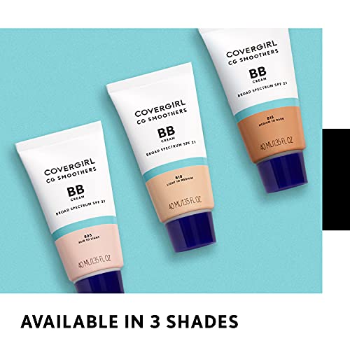 COVERGIRL Smoothers Lightweight BB Cream,Fair to Light 805,1.35 oz (Packaging May Vary) Lightweight Hydrating 10-In-1 Skin Enhancer with SPF 21 UV Protection,(Pack of 2)