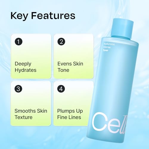 Celladix Hyaluronic Intense Toner ? 95% Pure Hyaluronic Acid with Rice Extract & Niacinamide for 100 Hours of Hydration & Radiant Glass-Skin Glow ? Korean Skincare, 10.14 Fl Oz