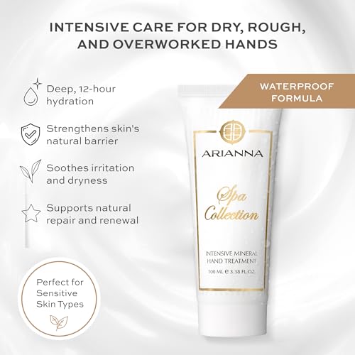Intensive Mineral Hand Treatment Natural Vegan Cream Dead Sea Water Minerals Hand Moisturizer For Smooths Rough Irritated and Dry Skin