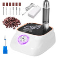 Premium Professional Electric Nail Drill & File Kit ? 45,000 RPM High-Speed Handpiece with LCD Display, 7 Versatile Bits, Low Noise & Heat, Perfect for Salon & Home Use(White)