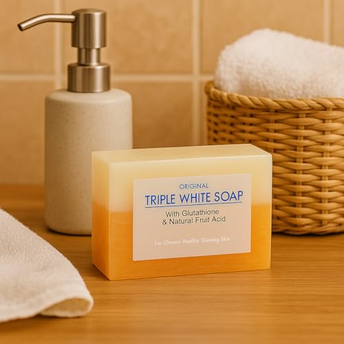 Triple Action Radiance Soap Bar ? Cold-Processed Deep Cleansing & Exfoliating Formula for Face and Body - Reduces Uneven Skin Texture - Nourishing, Gentle, Non-Drying - 150g x 3 Bars