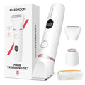 Bikini Trimmer for Women - MAXGROOM Waterproof Electric Razors for Women, Cordless Electric Shaver for Private Area with LED Display, USB Rechargeable & Travel Pouch, White