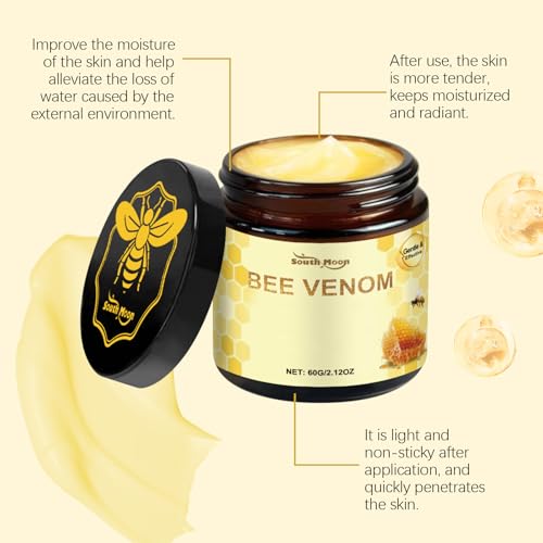 South Moon Bee Venom Comprehensive Cream - Hydrating Moisturizing Cream for Smooth & Soft Skin, Gentle Daily Skin Care with Bee Venom, Deep Nourishment for Dry Skin, 4.24 oz