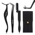 Lash Applicator Tools Set, 3-IN-1 Lash Cluster Tweezers for DIY Individual Eyelash Clusters Tools with Case, Comfort Grip for Precise DIY Eyelash Extension