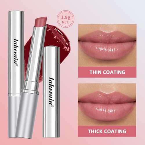 Honey Lipstick Tinted Lip balm, Hydrating Nourishing Sheer Formula Lipstick, Natural Glossy Finish (1 PC BLACK + 1 PC PINK)