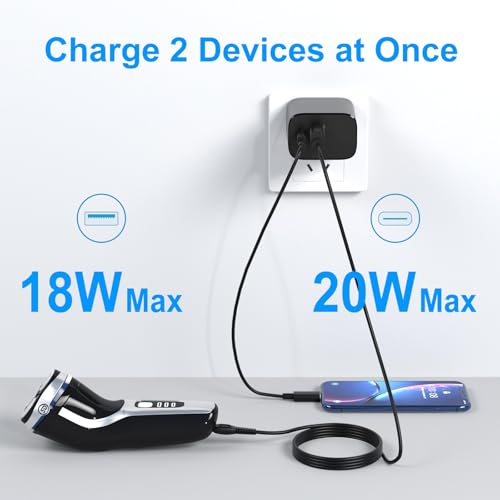 5V Charger Compatible with Philips Norelco qp2724 mg5910 mg9525 mg7910 MG9510 MG9520 PQ888 PQ889, One Blade Power Cord for Philips Norelco Shaver 2400 3600 USB Charging Cable