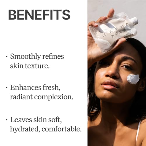 White Rice Wash off Facial Mask l Daily Skincare Essential Korean Skin Care Produced from Domestically Harvested Ingredients, Gentle Hydrating & Soothing l 3.38 fl. Oz
