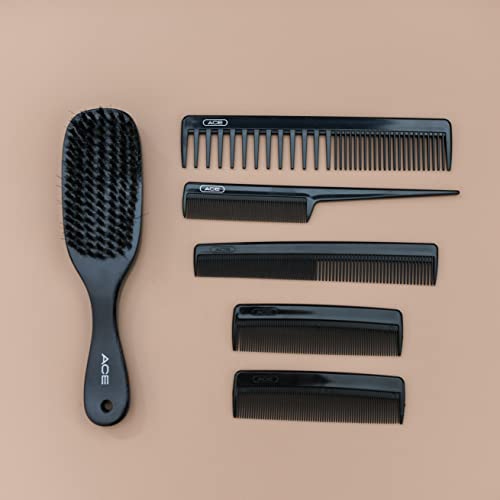 GOODY Ace Wood Boar Styler Brush,Black 1CT (Pack of 2)