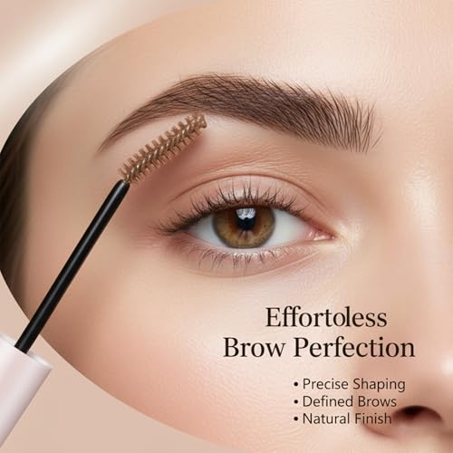 Tinted Eyebrow Gel, Eyebrow Mascara with Ultra-Fine Adjustable Angle Eyebrow Tint Brush, Waterproof Long-Lasting Tinted Brow Gel Eyebrow Stain for Natural Eyebrow Dye,01 Light Brown