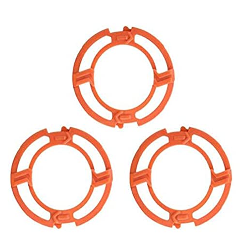 3PCS Shaver Head Blade Holder Plate Fits for Series 7000 9000 RQ12, 3PCS Razor Retaining Lock-Ring Orange Blade Retaining Rings for SH70 SH90 S7370 S9311 S7000 S9000