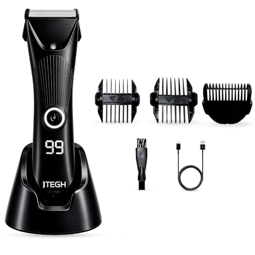 TEGH Men¡¯s Beard & Hair Grooming Trimmer ? Cordless Electric Beard & Hair Trimmer for Men, Rechargeable Waterproof Design with Adjustable Guards