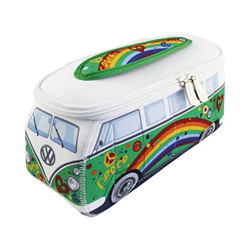 BRISA VW Collection - Volkswagen Neoprene Universal Makeup Cosmetics Toiletry Travel Pharmacy Bag in T1 Bus Design (