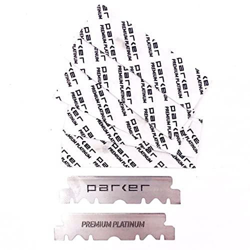 Parker SRB Straight Edge Barber Razor ? Stainless Steel Blade Arm & Resin Handle ? Uses Half Double Edge Razor Blades ? Includes 5 Pre-Cut Blades ? Professional Shaving Tool