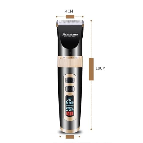 Maxshop Cordless Hair Clippers for Men Kids Grooming Hair Cutting & Trimming Kit with Guide Combs Charging Dock (Gold)