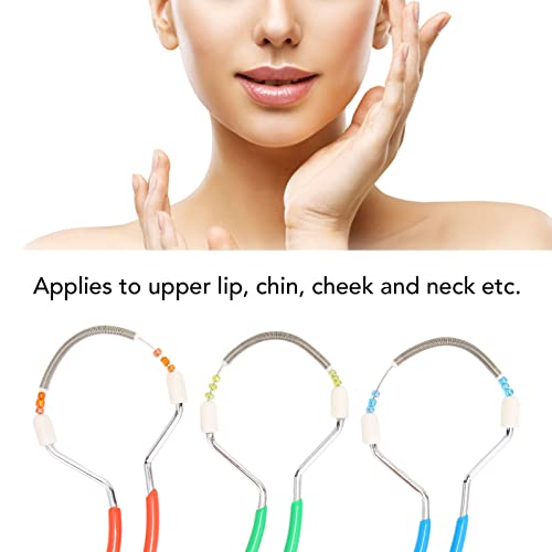 Threading Hair Removal, 3PCS Hair Removal Spring, Face Threading Tool for Face Lip Hair Removal