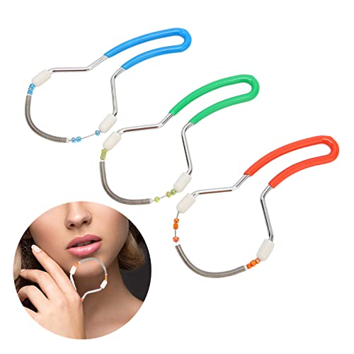 Threading Hair Removal, 3PCS Hair Removal Spring, Face Threading Tool for Face Lip Hair Removal