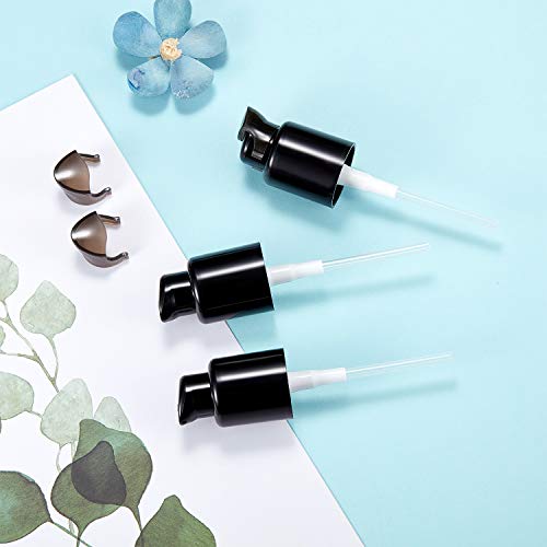 Boao 4 Pcs Replacement Foundation Pump Black Plastic Cosmetic Liquid Make up Bottle Pump Replacement Tool for Foundation Dispenser