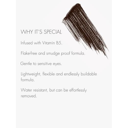SWEED - Lash Lift Mascara | Lightweight, Flake-Free, Smudge-Proof | Vitamin B5 | Vegan, Cruelty-Free, Clean Beauty (Dark Brown, 0.27 oz | 8 ml)