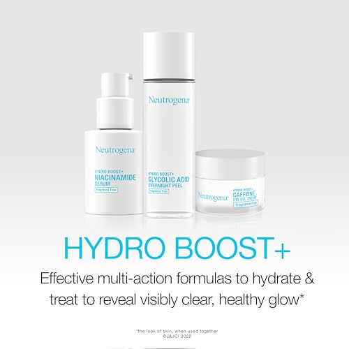 Neutrogena Hydro Boost + Eye Cream for Dark Circles & Puffiness, Under Eye Cream with Caffeine, Hyaluronic Acid and Peptides, Fragrance Free, 0.5 oz