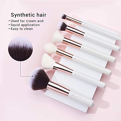 Jessup Professional Makeup Brushes Set 25 Pcs with 2 in 1 Silicone Brush Cleaning Mat & Color Removal Sponge