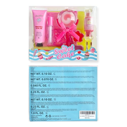 M&U MAKE YOU UP Lip Gloss Set for Girls, 11Pcs Lip Care Set with Ice Cream and Lollipop Shaped Lip Glosses