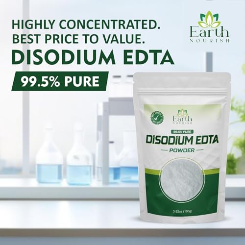 Disodium EDTA - 3.52 Oz / 100g | Pure Cosmetic Grade Raw Material White Crystalline Powder for DIY Body Soaps, Hair Shampoo & Conditioner, Facewashes Foam Builder & Cleanser