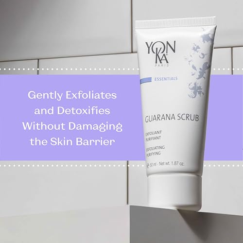 Yon-Ka Guarana Scrub | Gentle Exfoliating Face Cleanser with Rice Bran & Guarana Seed | Smooths Pores, Detoxifies & Revives Complexion | For Sensitive & Acne-Prone Skin | 1.87 fl oz