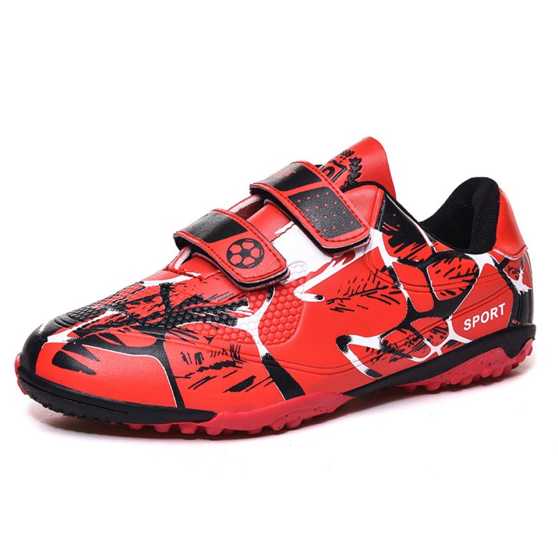 OnyxTrek Youth Turf TF Training Soccer Shoes - Red (1 Little Kid), Rubber Multi-Studs