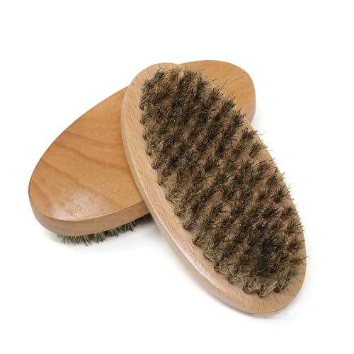 yueton 2PCS Nanzhu Beard Brush Men's Styling Beard Combing Brush Clean and Beautify Hair Combs for Long Beard Combing Hair Salon Cleaning Brush Fragmented Hair Cleaning Accessories