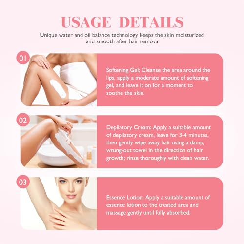 Hair Remover Cream for Face, 2026 New Facial Hair Removal, Hair Remo-val Cream for Sensitive Skin, Gentle Formula, Moisturizing Formula for All Skin(1 Set)
