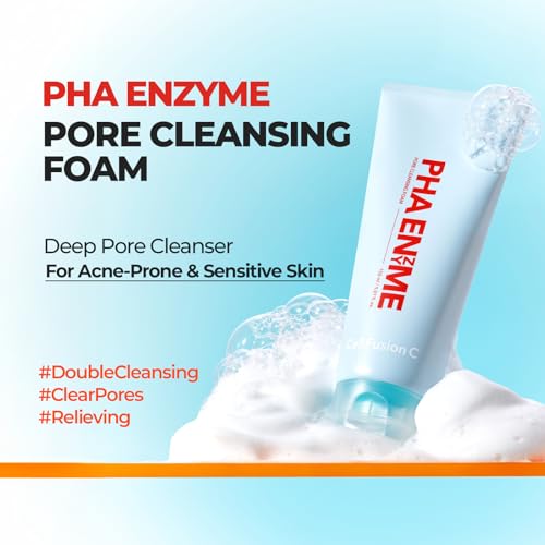Cell Fusion C PHA Enzyme Pore Cleansing Foam ? Face Wash for Acne-prone Skin, Blackheads & Clogged Pores, TOTARAXIN & Papain Enzyme, 5.07 fl.oz / 150ml