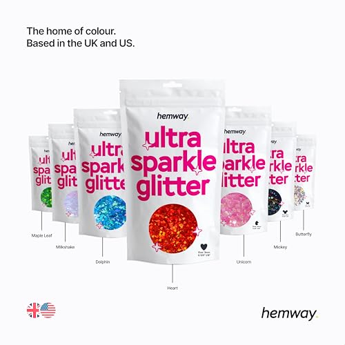 Hemway Ultra Sparkle Glitter - 1/8" 0.125" 3mm - Cloud Sequin Glitter, Arts, Crafts, Nail, Body and Face - Silver Holographic - 50g