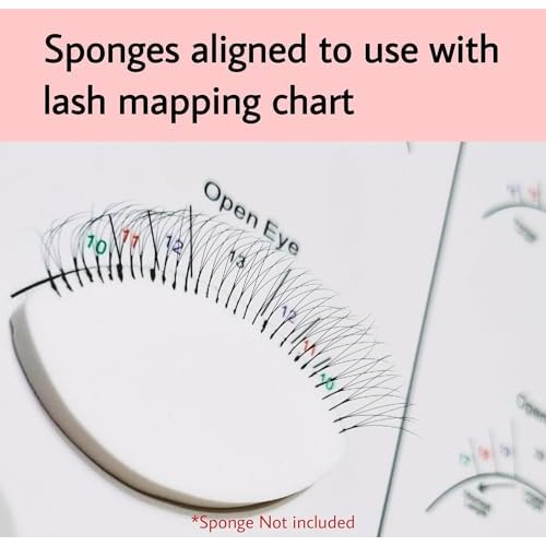 LEES A.M. 1 PC Lash Mapping Chart Eyelash Extension Beginner Training and Practice Chart Lash Map Supply Kit, Beginner Eyelash Extension Curl and Diameter Sheet for Lash Supply Kit (LEES A.M.)