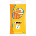 BIC 1 Sensitive, Single Disposable Razor Blade for Men, Designed for a Comfortable, Sensitive Shave, Pack of 20