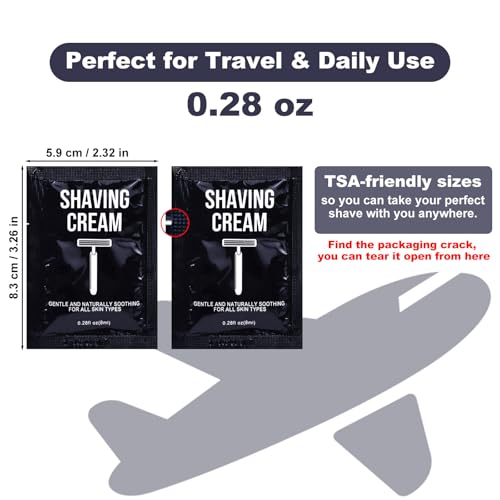 Travel Shaving Cream Bulk for Men 8ml/0.28fl oz,Disposable Shaving Cream in Bulk Individual Travel Shave Cream for Hotel Homeless Charity Home Nursing(jasmine,pack of 400)