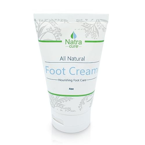 NatraCure Foot Repair Cream for Dry Cracked Heels & All Natural Foot Lotion for Dry Cracked Tired Feet Relief ? Foot Moisturizer Pedicure Lotion & Foot Crack Cream for Foot Softening Treatment ? 4 oz