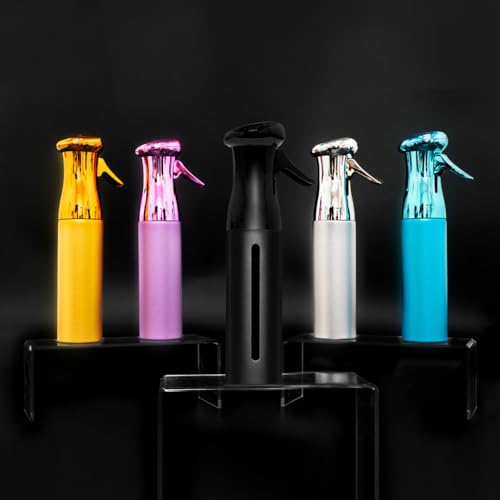 Colortrak Luminous Spray Bottle, 250ml/8.5oz Bottle with Full 360¡Æ Distribution, Easy-Use Pump, Quick View Window to Monitor Water Level, Eco-Friendly, Black