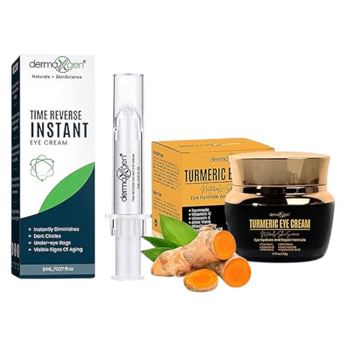 Advanced Eye Cream with Turmeric & Vitamin C ? Hydrating Formula for Dark Circles, Puffiness & Eye Bags ? Visibly Smooths Fine Lines for a Refreshed Look ? 8ml
