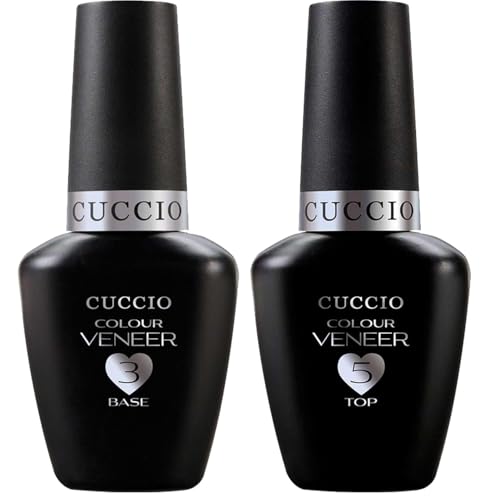 Cuccio Veneer Treatment Pack ? Complete LED/UV Gel Polish System, Includes Prep, Fuse, Base, and Top Coat, 13 mL Each